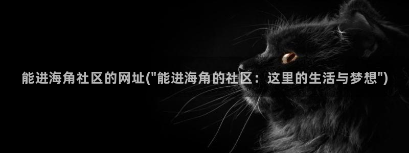 和海角社区的网站：能进海角社区的网址(\